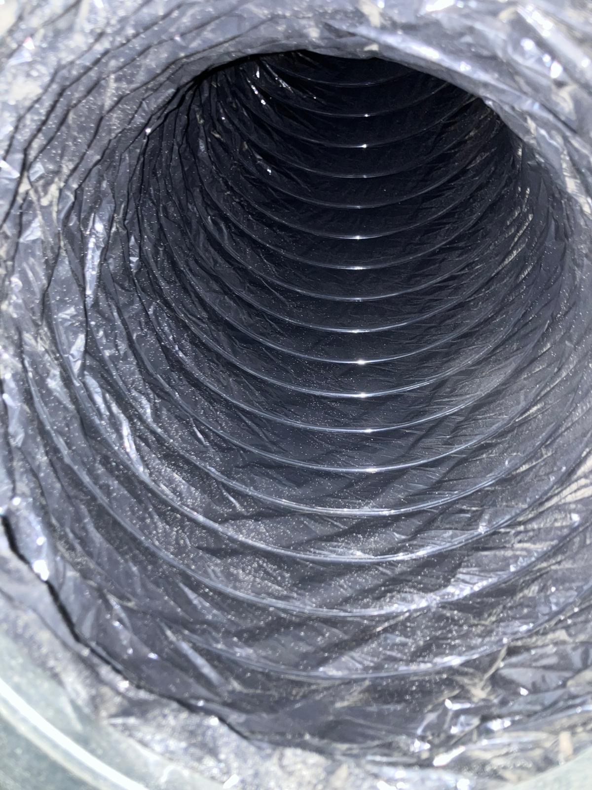 Cleaned HVAC component after mold removal